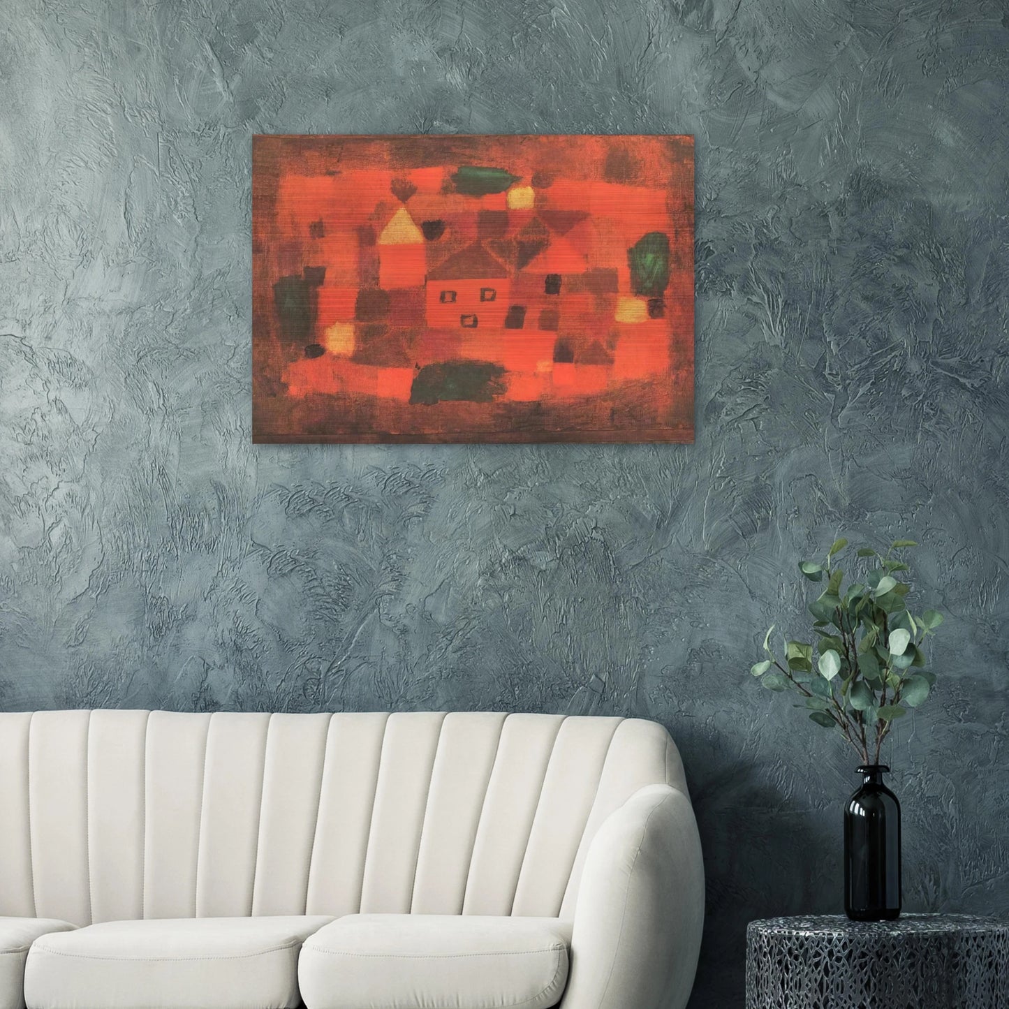LANDSCAPE WITH SUNSET 1923 - Paul Klee Brushed Aluminum Print - 70x100 cm / 28x40 inches | Paul Klee Aluminum Print | Paul Klee Prints