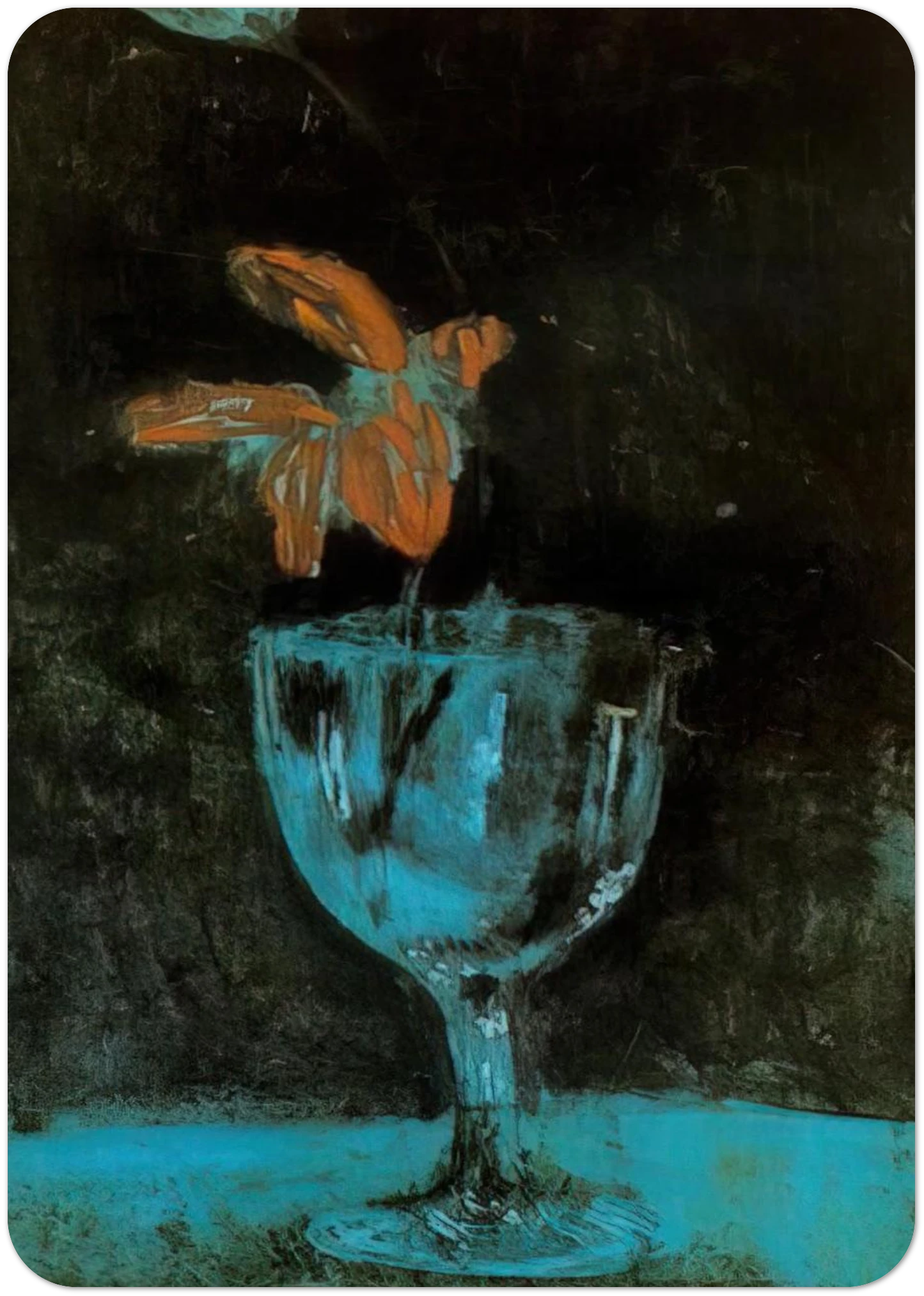 A blue vase - 1903 By Pablo Picasso Pack of 10 Post Cards | Pablo Picasso Post Cards | A6 (10.5 x 14.8 cm) - 4.1 x 5.8 inches