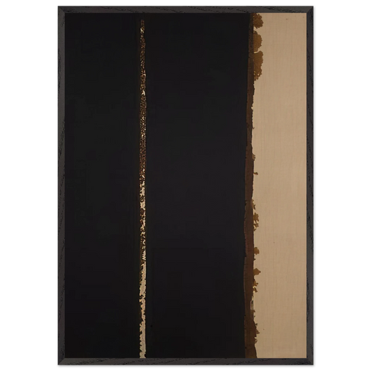 Umber Blue - 1991 - Yun Hyong-keun 70x100 cm / 28x40 inches Framed Art Print – Black Wooden Frame