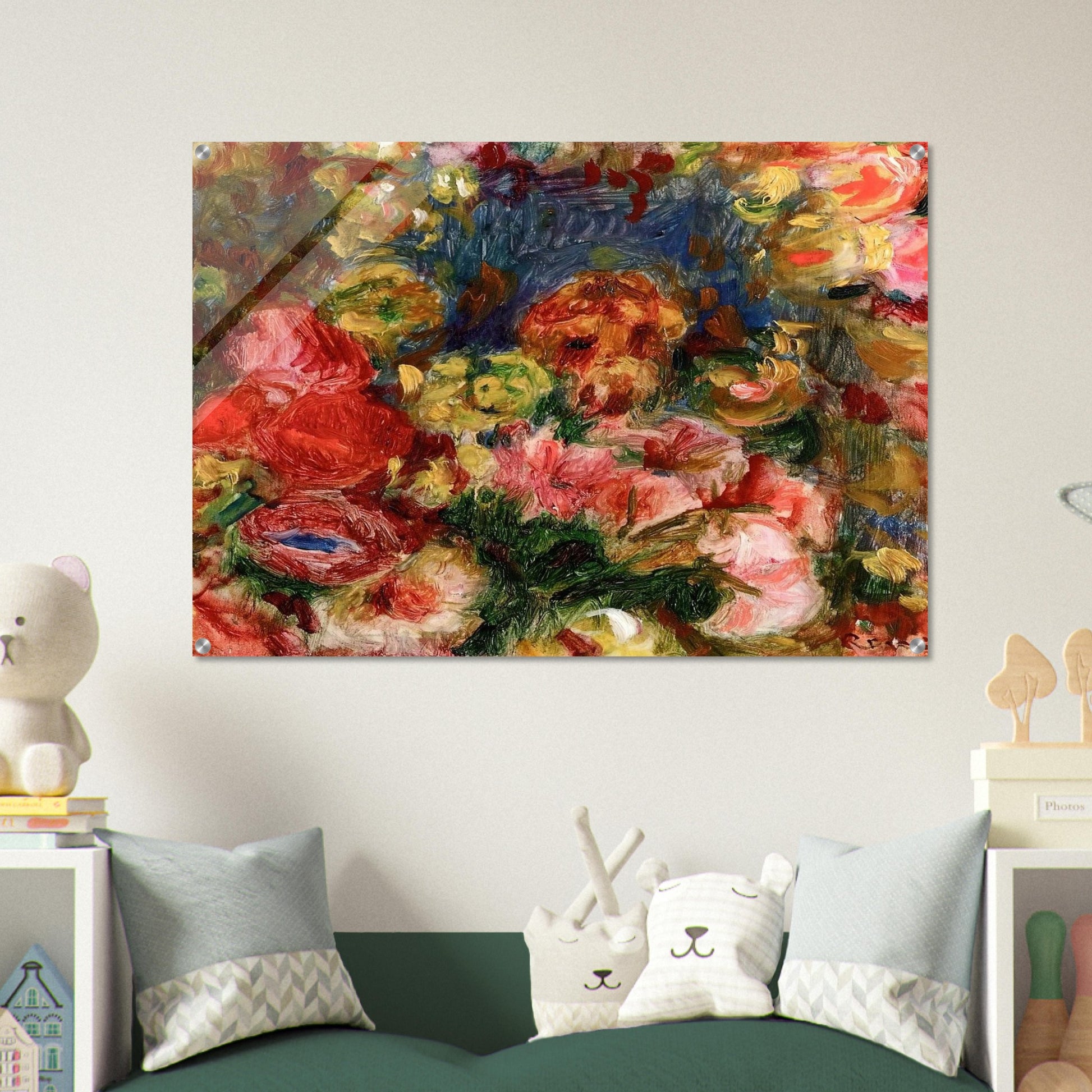Flowers - Pierre-Auguste Renoir Acrylic Print - 70x100 cm / 28x40″ inches