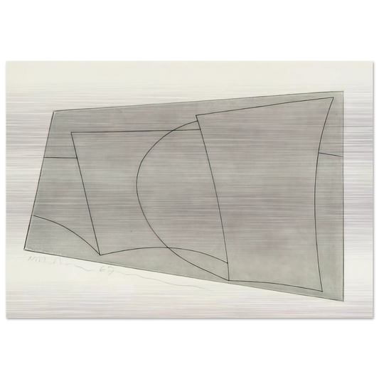 Aegean 2 - 1967 - Ben Nicholson Brushed Aluminum Print - 70x100 cm / 28x40 inches | Ben Nicholson Aluminum Print | Ben Nicholson Prints
