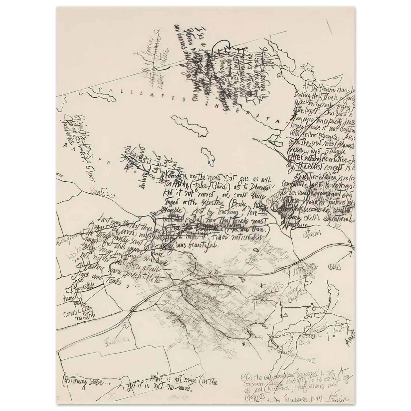 John Cage - Mushroom Book Plate X - 1972  75x100 cm / 30x40inches Fine Art Poster