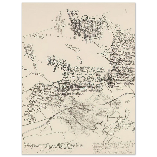 John Cage - Mushroom Book Plate X - 1972  75x100 cm / 30x40inches Fine Art Poster