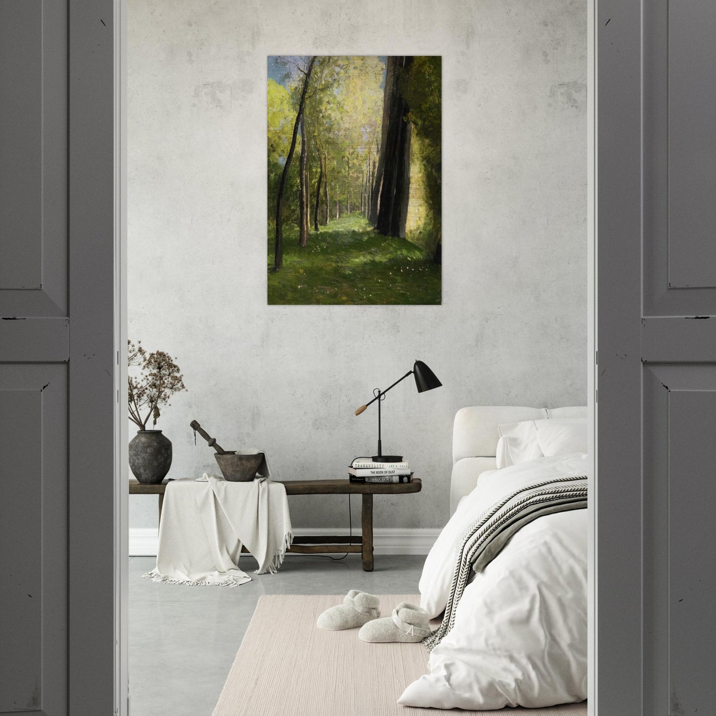 LANE OF TREES - Odilon Redon Brushed Aluminum Print - 70x100 cm / 28x40 inches | Odilon Redon Aluminum Print | Odilon Redon Prints