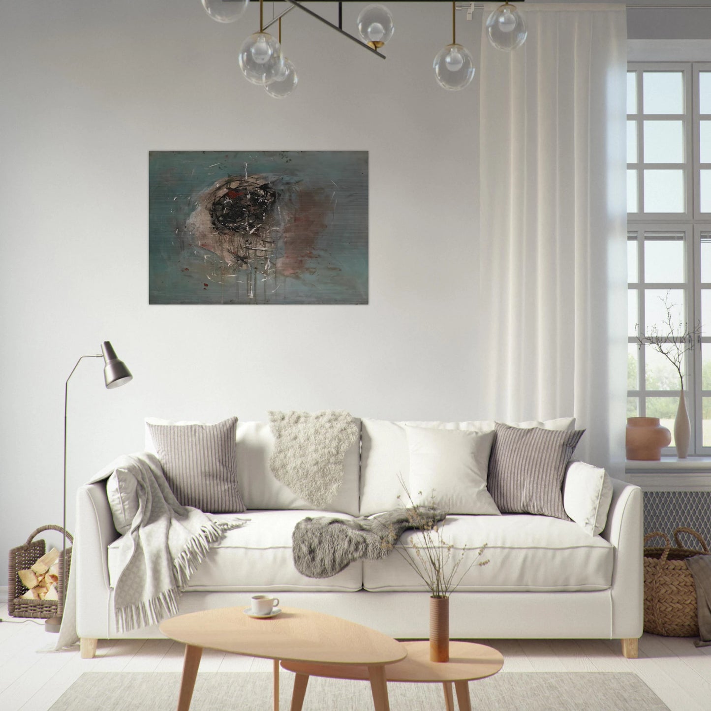 Composition - 1948 - Wols Brushed Aluminum Print - 70x100 cm / 28x40 inches | Wols Aluminum Print | Wols Prints
