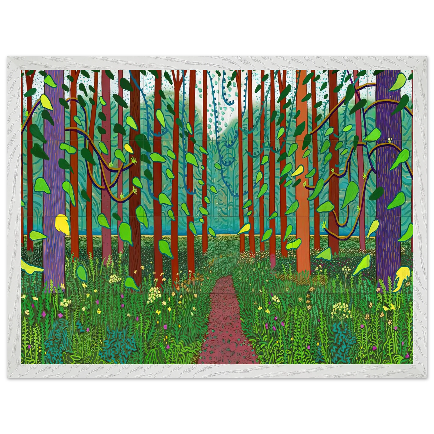 David Hockney - David Hockney Wall art - A3 (29.7 x 42  cm) - Premium Wooden Framed Poster With Fine Art Paper-canvas - Black frame