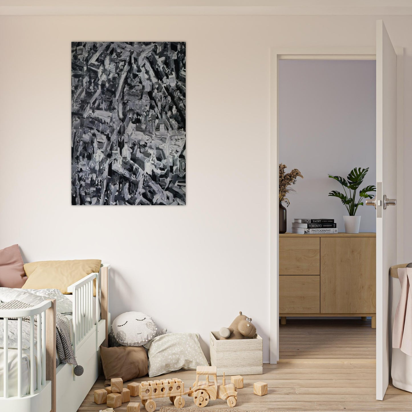 TOWNSCAPE F 1968 - Gerhard Richter Brushed Aluminum Print - 70x100 cm / 28x40 inches | Gerhard Richter Aluminum Print | Gerhard Richter Prints