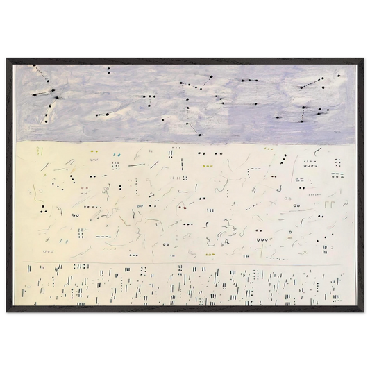 Deep Six - 1979 - Gene Davis 70x100 cm / 28x40 inches Framed Art Print – Black Wooden Frame