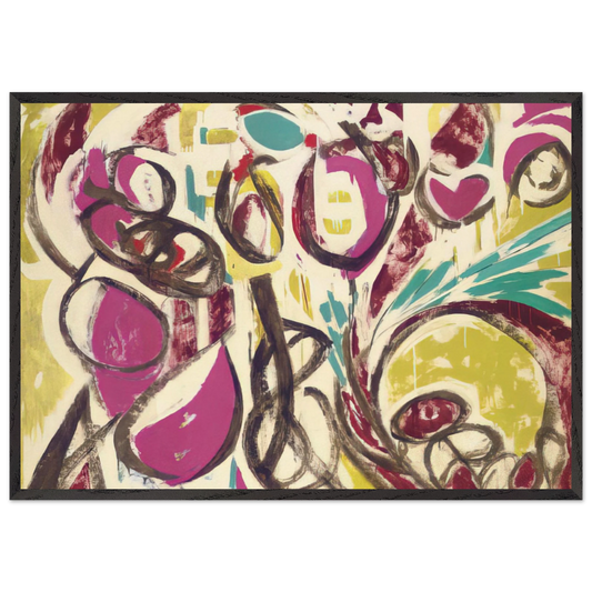 Thaw - Lee Krasner 70x100 cm / 28x40 inches Framed Art Print – Black Wooden Frame