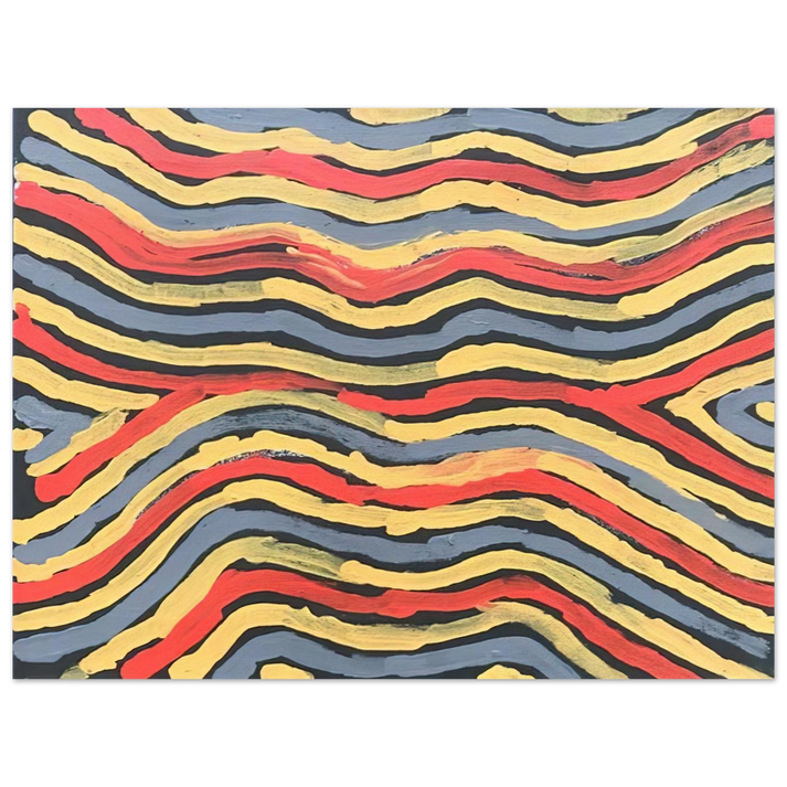 Clifford Possum Tjapaltjarri - Worm Dreaming - 1997  75x100 cm / 30x40inches Fine Art Poster