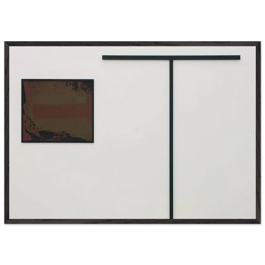 untitled T-formiges Objekt mit Gouache - 1972 - Blinky Palermo 70x100 cm / 28x40 inches Framed Art Print – Black Wooden Frame