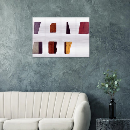FRAGMENTS I VII 1998 - Robert Mangold Brushed Aluminum Print - 70x100 cm / 28x40 inches | Robert Mangold Aluminum Print | Robert Mangold Prints