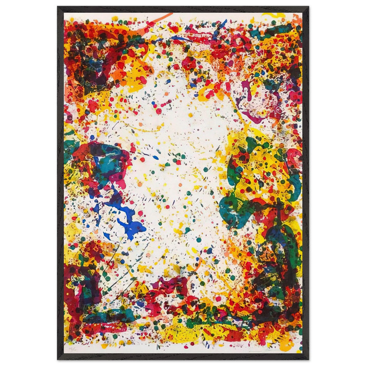 Freshet - Sam Francis 70x100 cm / 28x40 inches Framed Art Print – Black Wooden Frame
