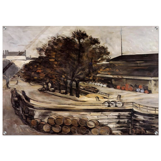 The Wine Market at Jussieu - Paul Cézanne Acrylic Print - 70x100 cm / 28x40″ inches