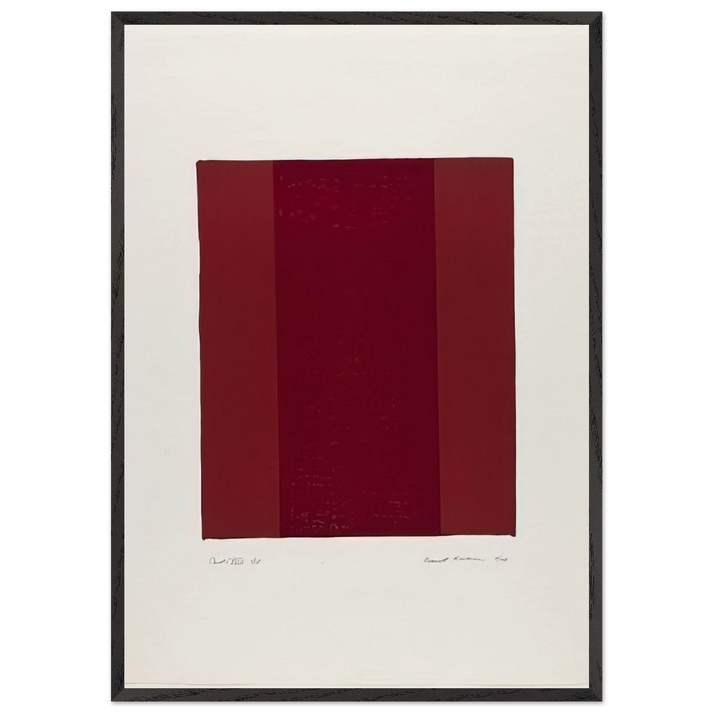 Canto XVIII - Barnett Newman 70x100 cm / 28x40 inches Framed Art Print – Black Wooden Frame