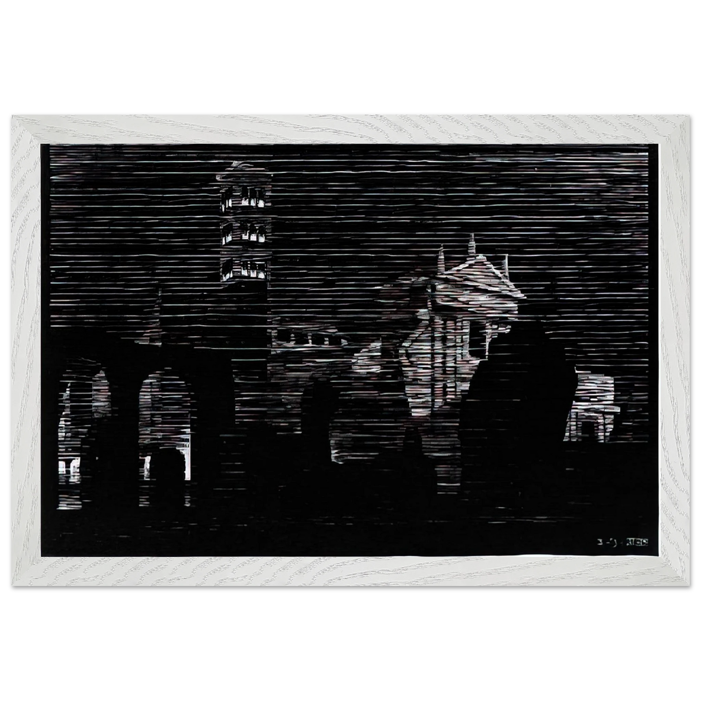 MC Escher - NOCTURNAL ROME 2 Wall Art - 30x40 cm / 12x16 inches - Fine Art Poster-canvas - -