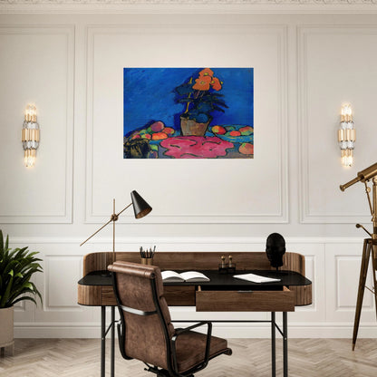 STILL LIFE WITH BEGONIA 1911 - Alexej von Jawlensky Brushed Aluminum Print - 70x100 cm / 28x40 inches | Alexej von Jawlensky Aluminum Print | Alexej von Jawlensky Prints