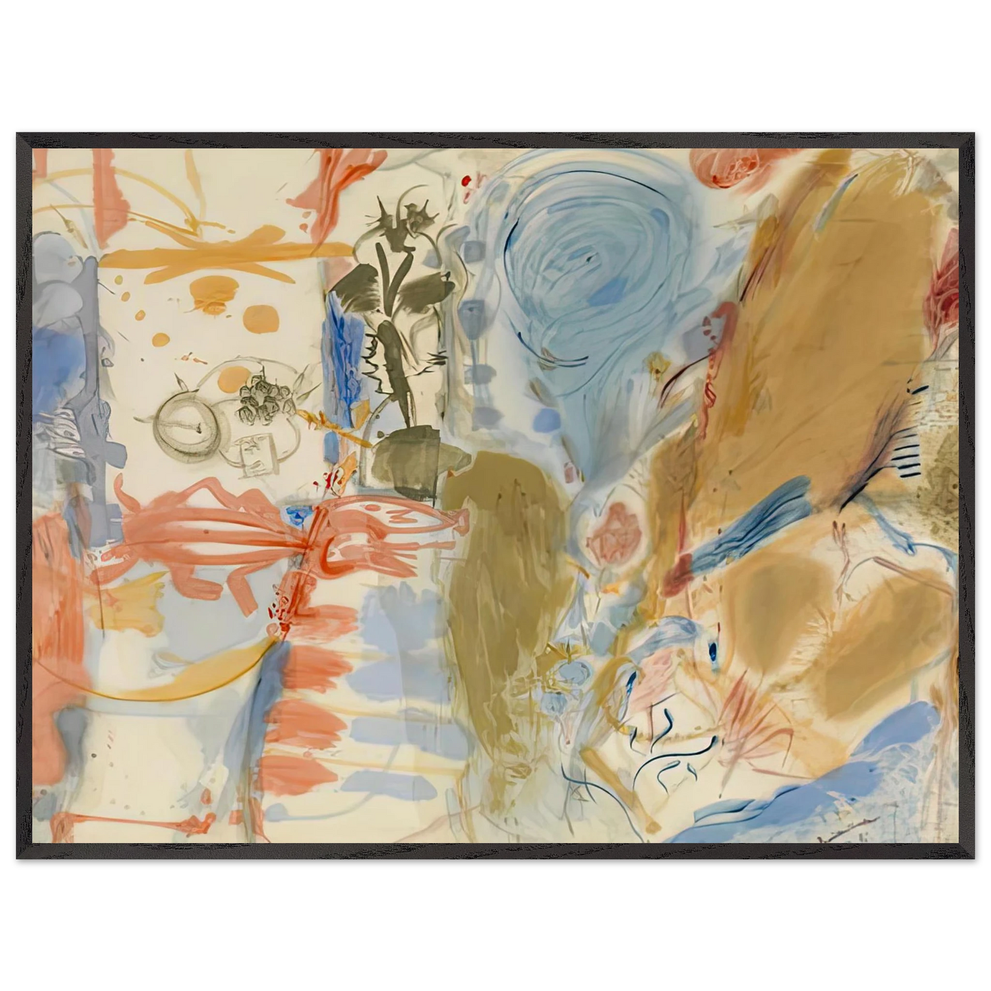 Helen Frankenthaler - Western Dream, 1957- Wall Art - 30x40 cm / 12x16 inches - Fine Art Poster-canvas - -
