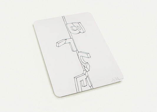BENT BLUE 1971 By Jasper Johns Pack of 10 Post Cards | Jasper Johns Post Cards | A6 (10.5 x 14.8 cm) - 4.1 x 5.8 inches