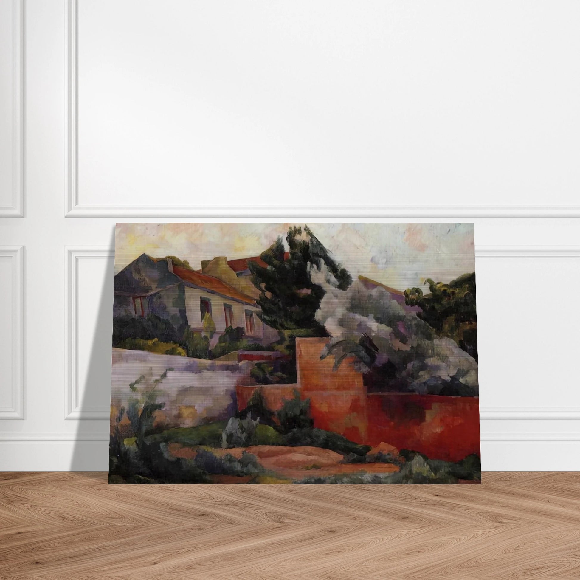 THE OUTSKIRTS OF PARIS 1918 - Diego Rivera Brushed Aluminum Print - 70x100 cm / 28x40 inches | Diego Rivera Aluminum Print | Diego Rivera Prints