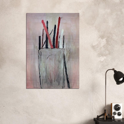 BRUSHES 1969 - Philip Guston Brushed Aluminum Print - 70x100 cm / 28x40 inches | Philip Guston Aluminum Print | Philip Guston Prints