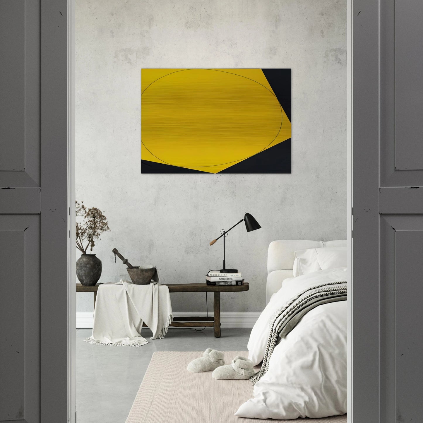 DISTORTED CIRCLE WITHIN A POLYGON I 1972 - Robert Mangold Brushed Aluminum Print - 70x100 cm / 28x40 inches | Robert Mangold Aluminum Print | Robert Mangold Prints