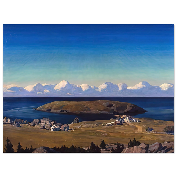 Rockwell Kent - Island Village, Coast of Maine  75x100 cm / 30x40inches Fine Art Poster
