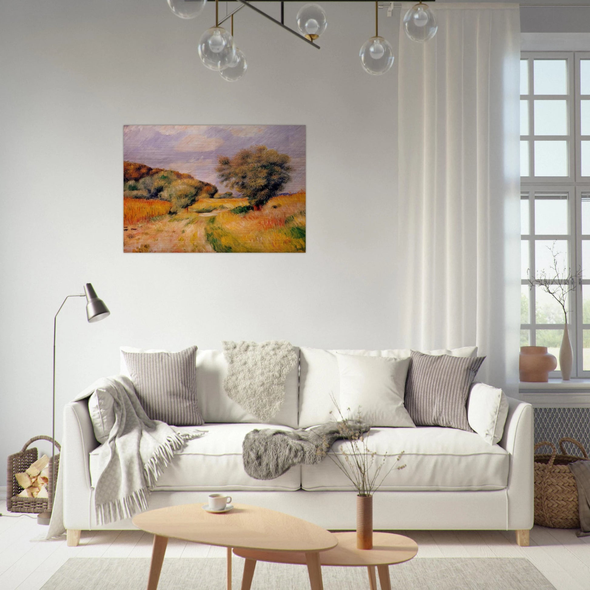 Fields of Wheat - Pierre-Auguste Renoir Brushed Aluminum Print - 70x100 cm / 28x40 inches | Pierre-Auguste Renoir Aluminum Print | Pierre-Auguste Renoir Prints