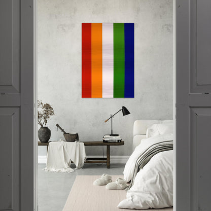Red Orange White Green Blue - Ellsworth Kelly Brushed Aluminum Print - 70x100 cm / 28x40 inches | Ellsworth Kelly Aluminum Print | Ellsworth Kelly Prints