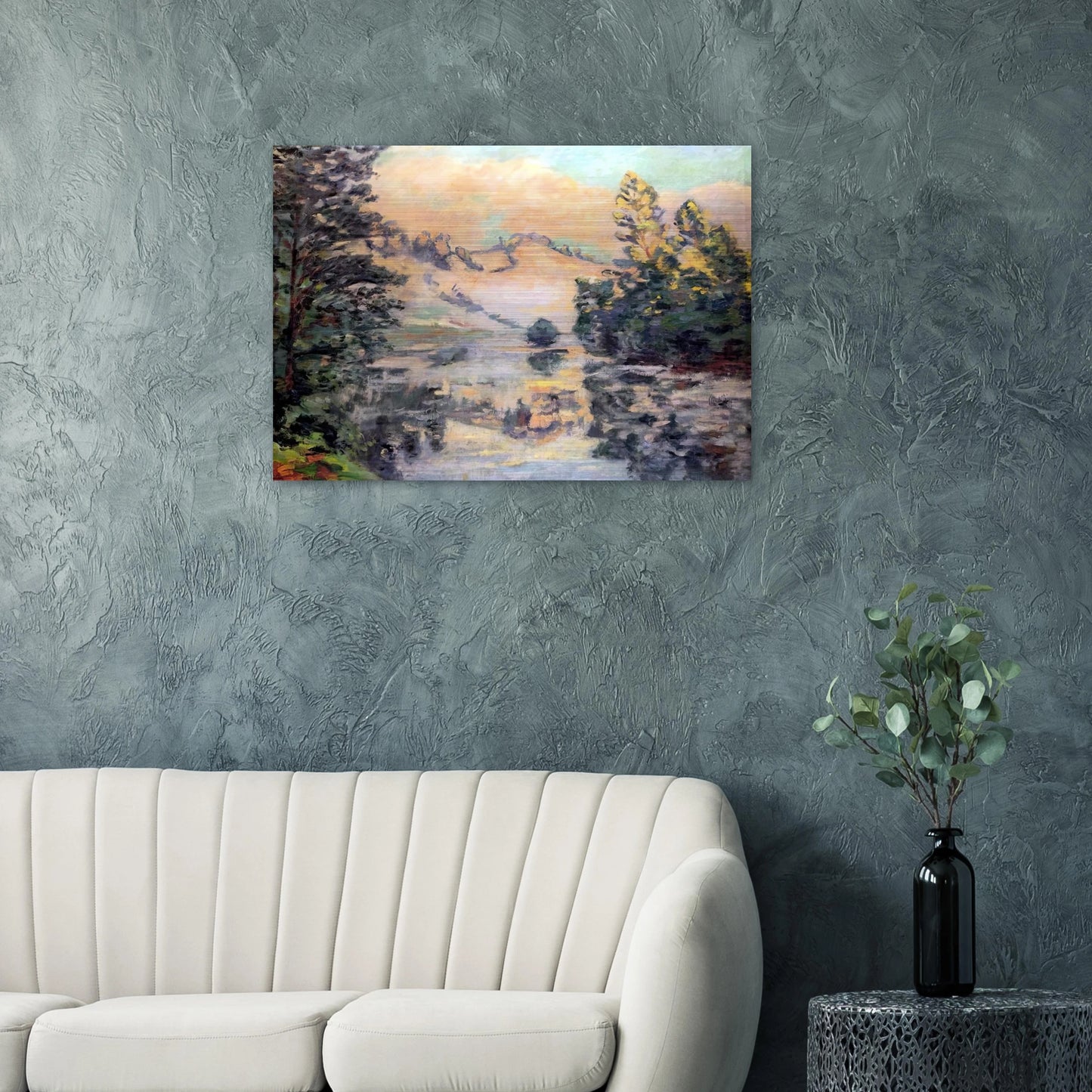 Landscape of Creuse - 1897 - Armand Guillaumin Brushed Aluminum Print - 70x100 cm / 28x40 inches | Armand Guillaumin Aluminum Print | Armand Guillaumin Prints