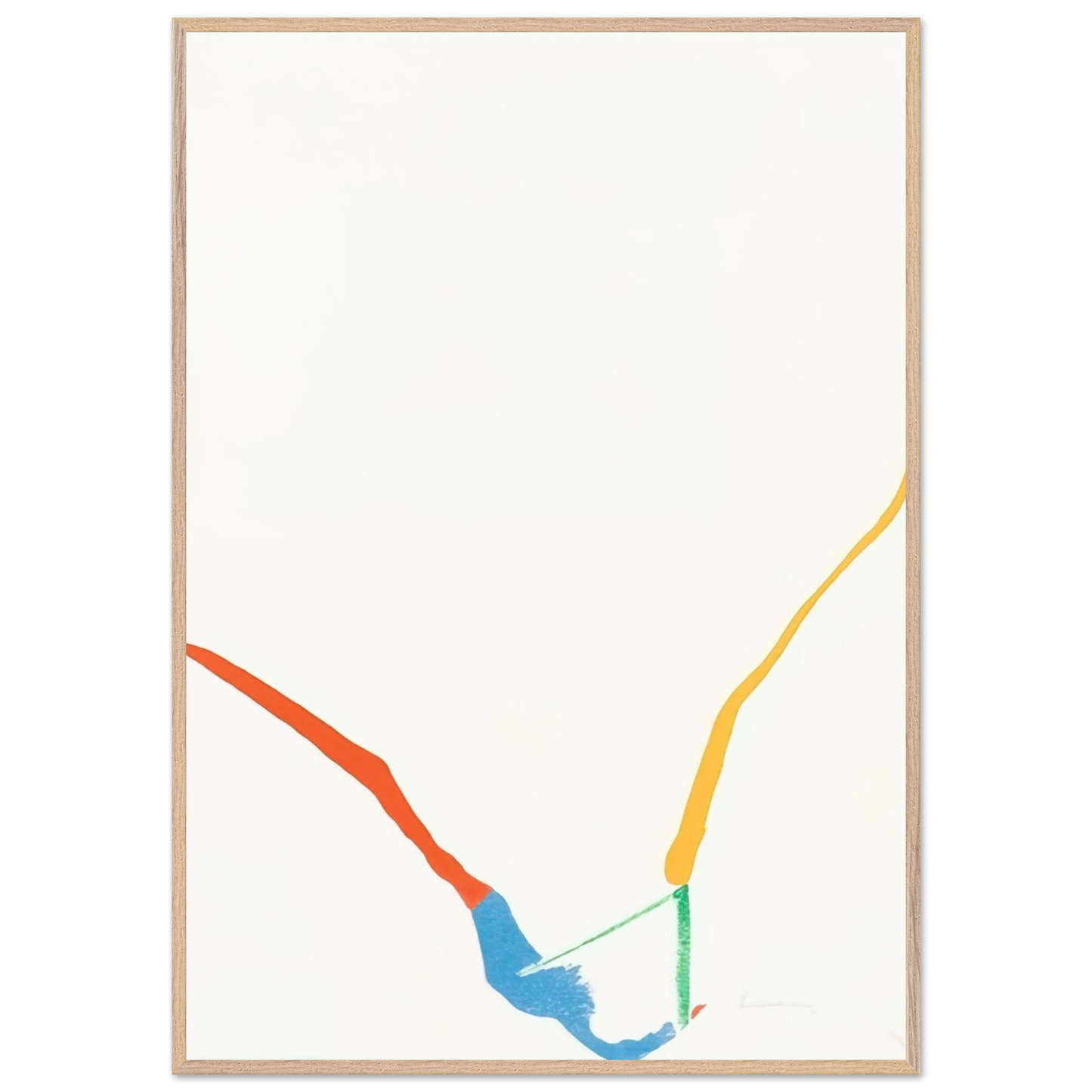 Helen Frankenthaler - What Red Lines Can Do - 1970 Wall art - 13x18 cm / 5x7 inches - Premium Wooden Framed Poster With Fine Art Paper-canvas - Black frame