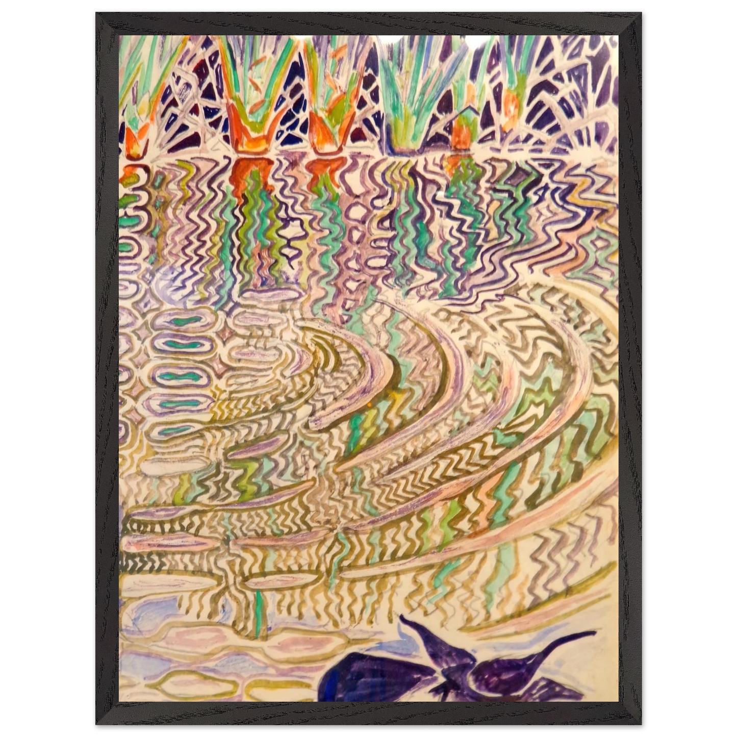 Walter Inglis Anderson - Walter Anderson Wall art - 60x80 cm / 24x32 inches - Premium Wooden Framed Poster With Fine Art Paper-canvas - Black frame