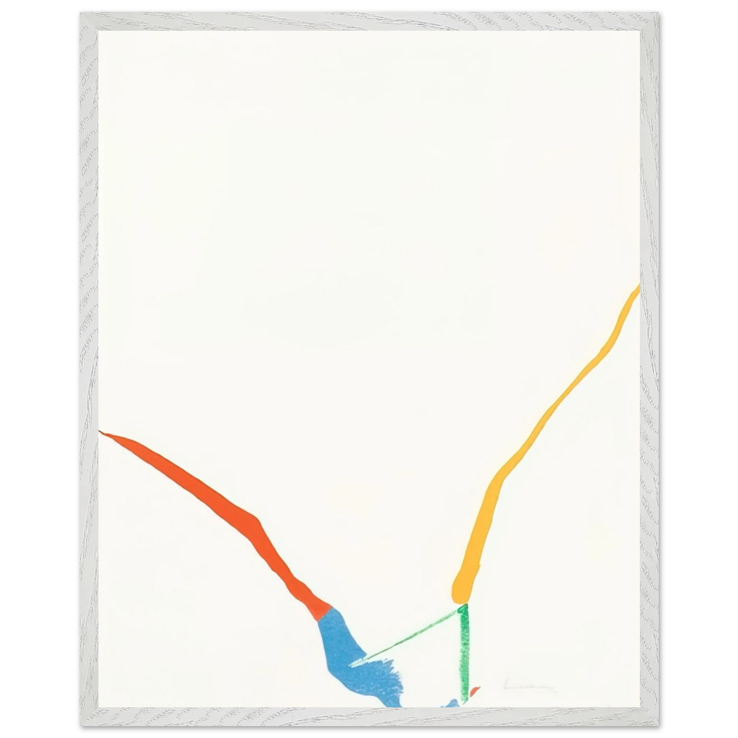 Helen Frankenthaler - What Red Lines Can Do - 1970 Wall art - 30x30 cm / 12x12 inches - Premium Wooden Framed Poster With Fine Art Paper-canvas - Black frame