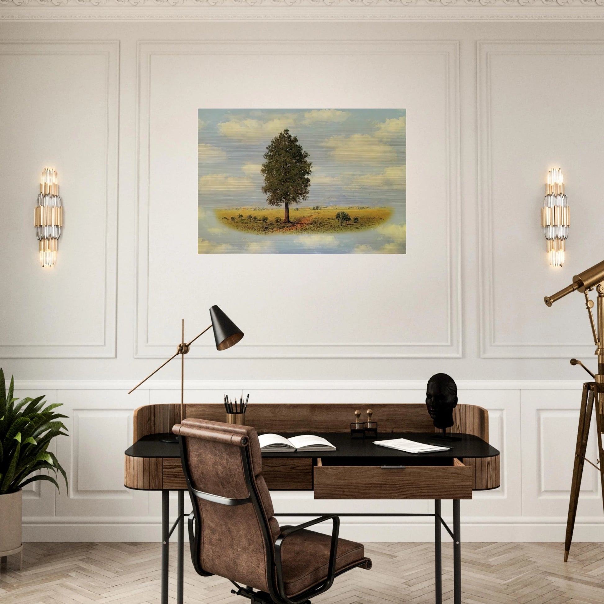 TERRITORY 1957 - Rene Magritte Brushed Aluminum Print - 70x100 cm / 28x40 inches | Rene Magritte Aluminum Print | Rene Magritte Prints