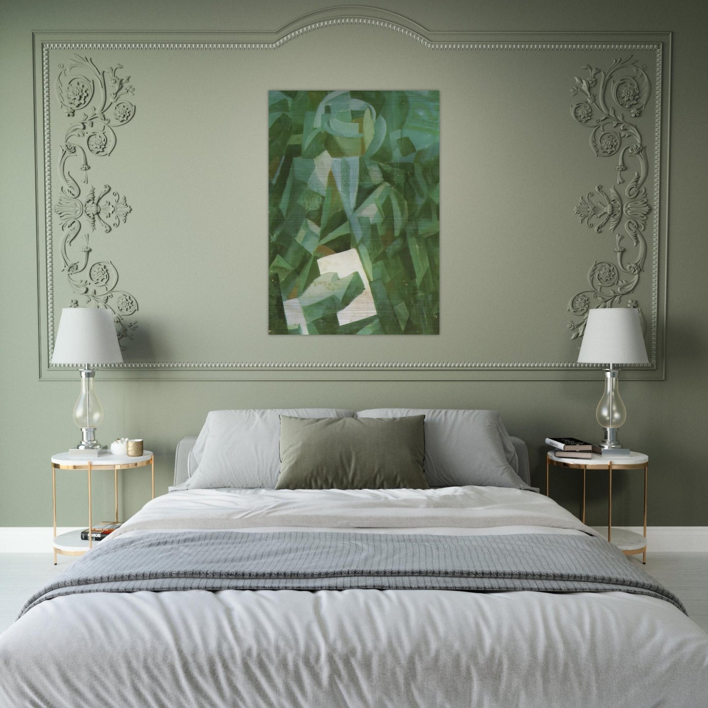 CUBIST COMPOSITION PORTRAIT OF A SEATED PERSON HOLDING A LETTER - Salvador Dali Brushed Aluminum Print - 70x100 cm / 28x40 inches | Salvador Dali Aluminum Print | Salvador Dali Prints