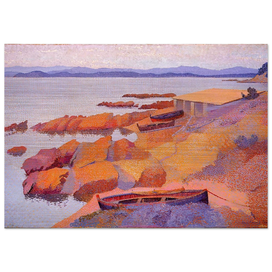 Coast Near Antibes - Henri-Edmond Cross Brushed Aluminum Print - 70x100 cm / 28x40 inches | Henri-Edmond Cross Aluminum Print | Henri-Edmond Cross Prints