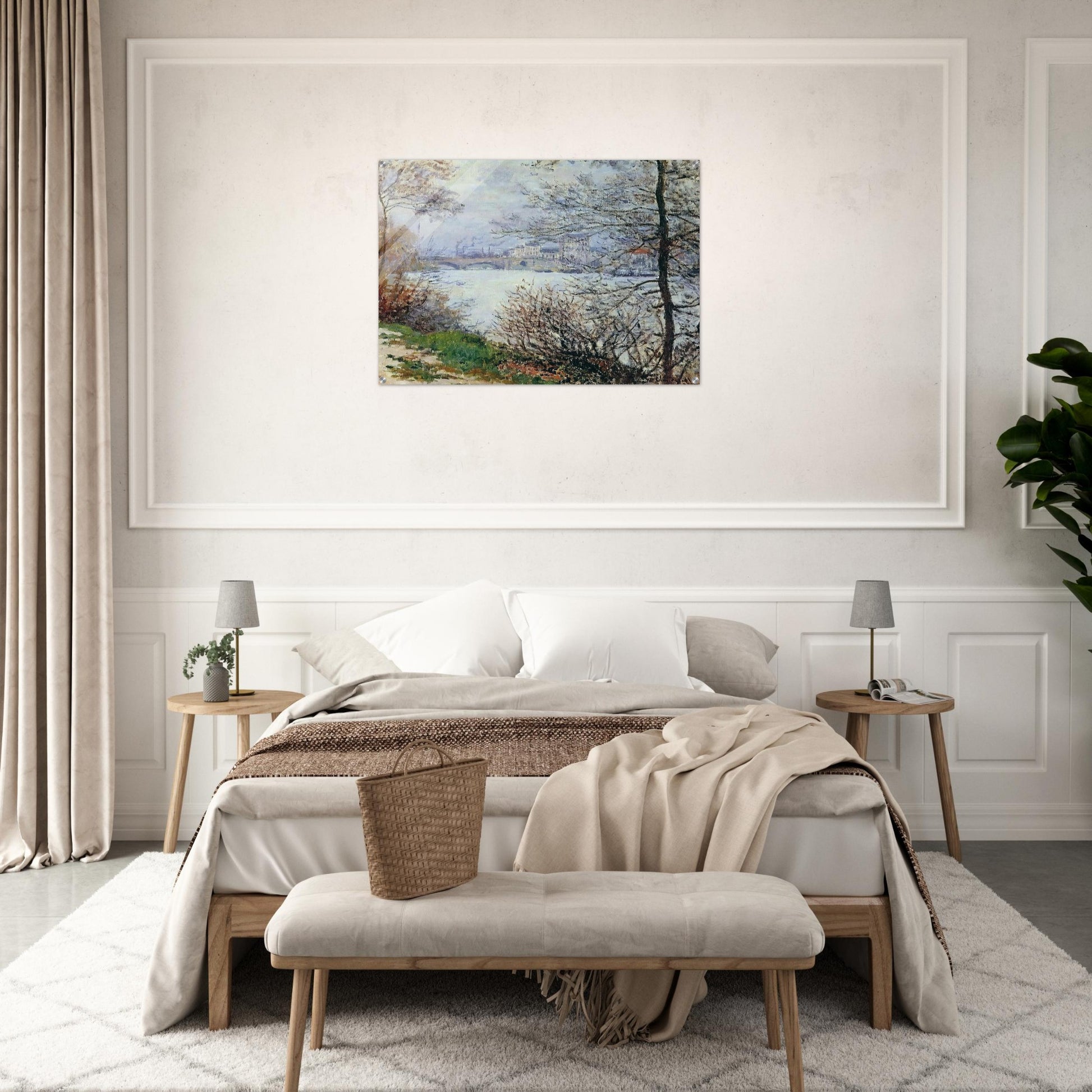 The Banks of the Seine, Ile de la Grande-Jatte - claude monet Acrylic Print - 70x100 cm / 28x40″ inches