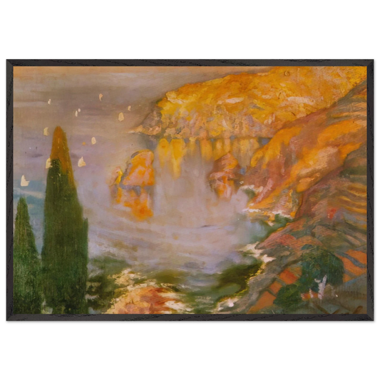 CALA NANS - Salvador Dali 70x100 cm / 28x40 inches Framed Art Print – Black Wooden Frame