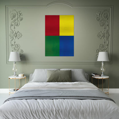 QUATTRO COLORI 2007 - Gerhard Richter Brushed Aluminum Print - 70x100 cm / 28x40 inches | Gerhard Richter Aluminum Print | Gerhard Richter Prints