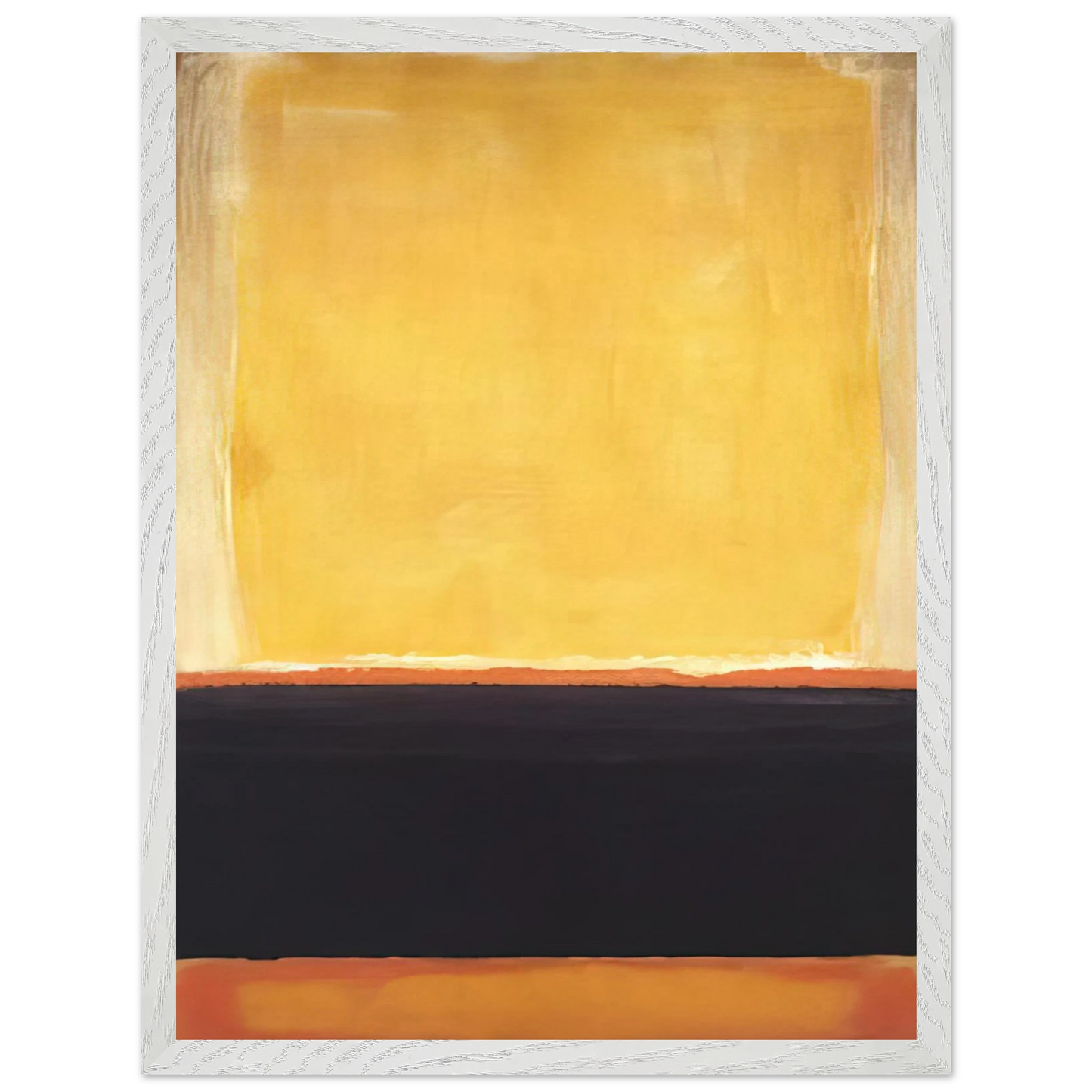 Mark Rothko - Yellow, Charcoal, Brown - 1953 Wall Art - 21x29.7 cm / 8x12" - Premium Wooden Framed Poster With Fine Art Paper - Black frame