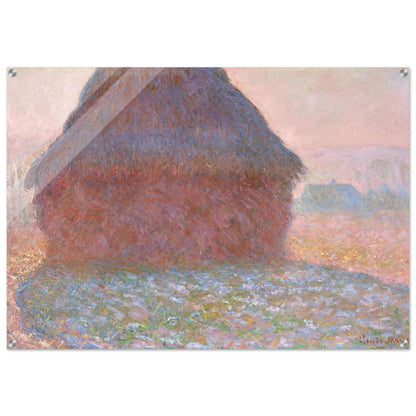 Grainstack in Sunshine - claude monet Acrylic Print - 70x100 cm / 28x40″ inches | claude monet Wall Art | claude monet Prints