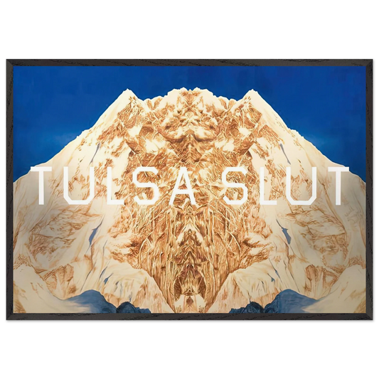 TULSA SLUT 2016 - Edward Ruscha 70x100 cm / 28x40 inches Framed Art Print – Black Wooden Frame
