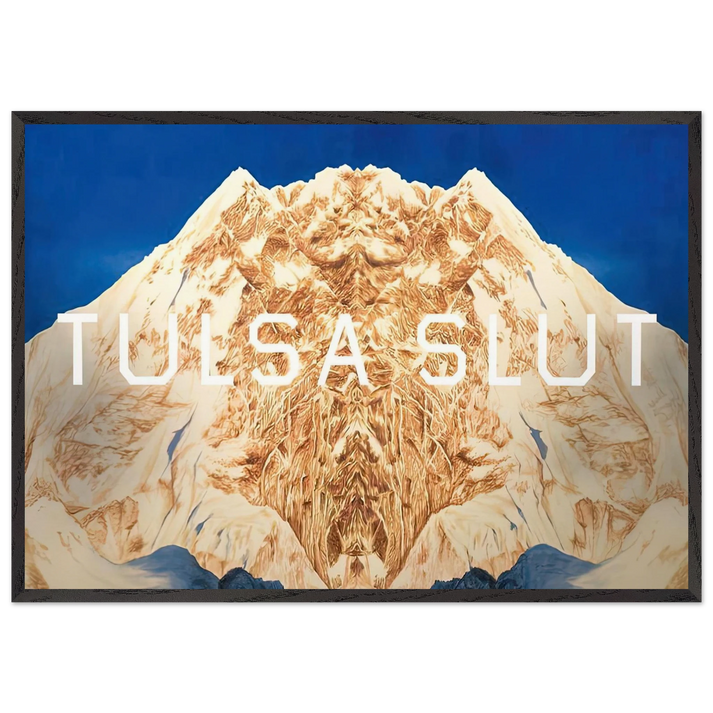 TULSA SLUT 2016 - Edward Ruscha 70x100 cm / 28x40 inches Framed Art Print – Black Wooden Frame