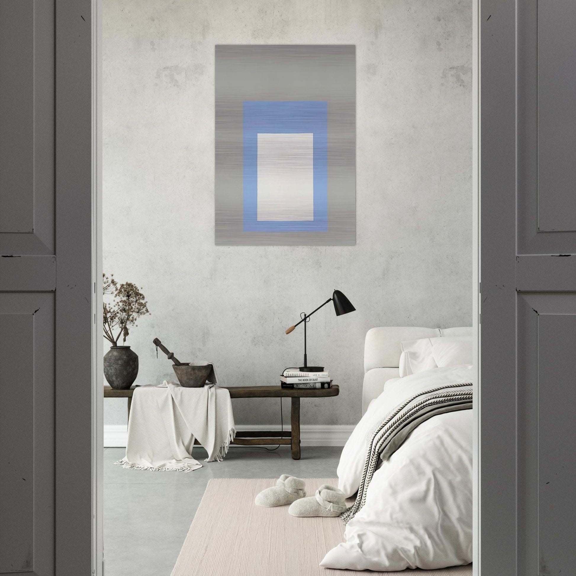 HOMAGE TO THE SQUARE GREEK ISLAND 1957 - Josef Albers Brushed Aluminum Print - 70x100 cm / 28x40 inches | Josef Albers Aluminum Print | Josef Albers Prints