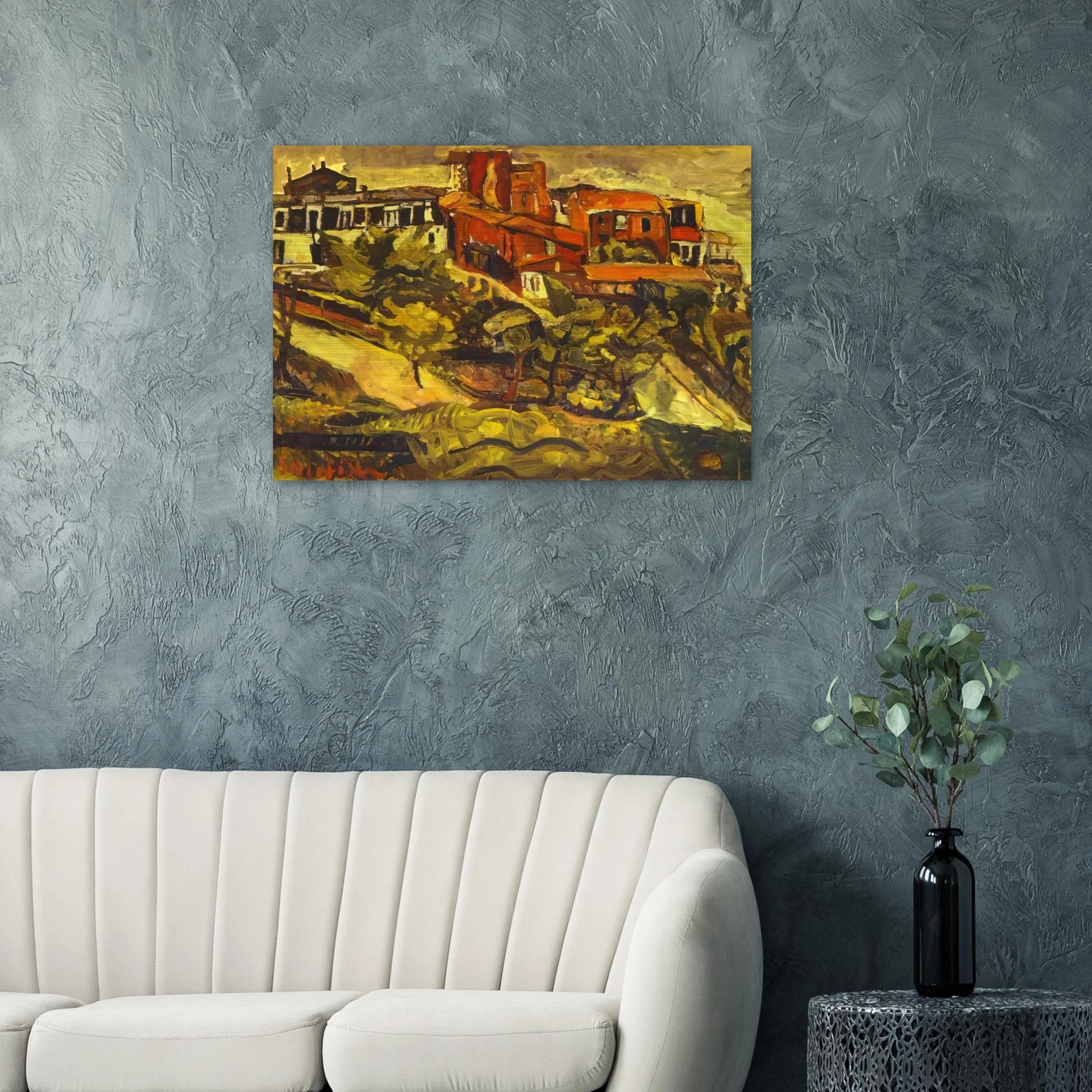RED HOUSES - Chaim Soutine Brushed Aluminum Print - 70x100 cm / 28x40 inches | Chaim Soutine Aluminum Print | Chaim Soutine Prints