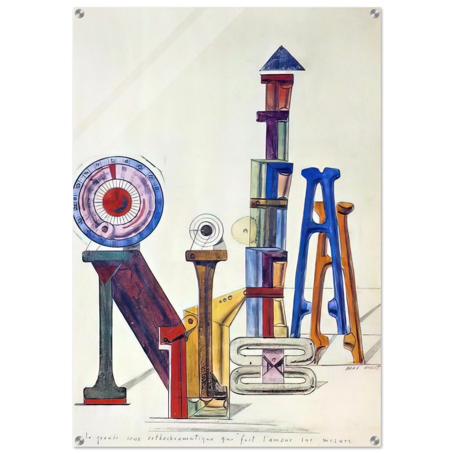 La Grande Roue Orthochromatique… - Max Ernst Acrylic Print - 70x100 cm / 28x40″ inches