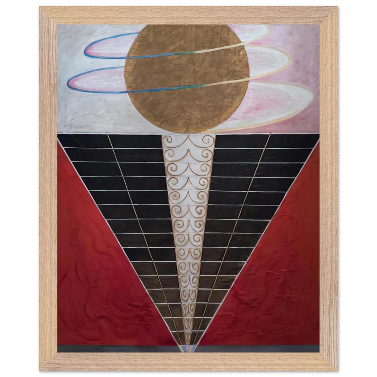 Hilma af Klint - ALTARPIECE NO 2 1915 Wall art - 13x18 cm / 5x7 inches - Premium Wooden Framed Poster With Fine Art Paper-canvas - Black frame