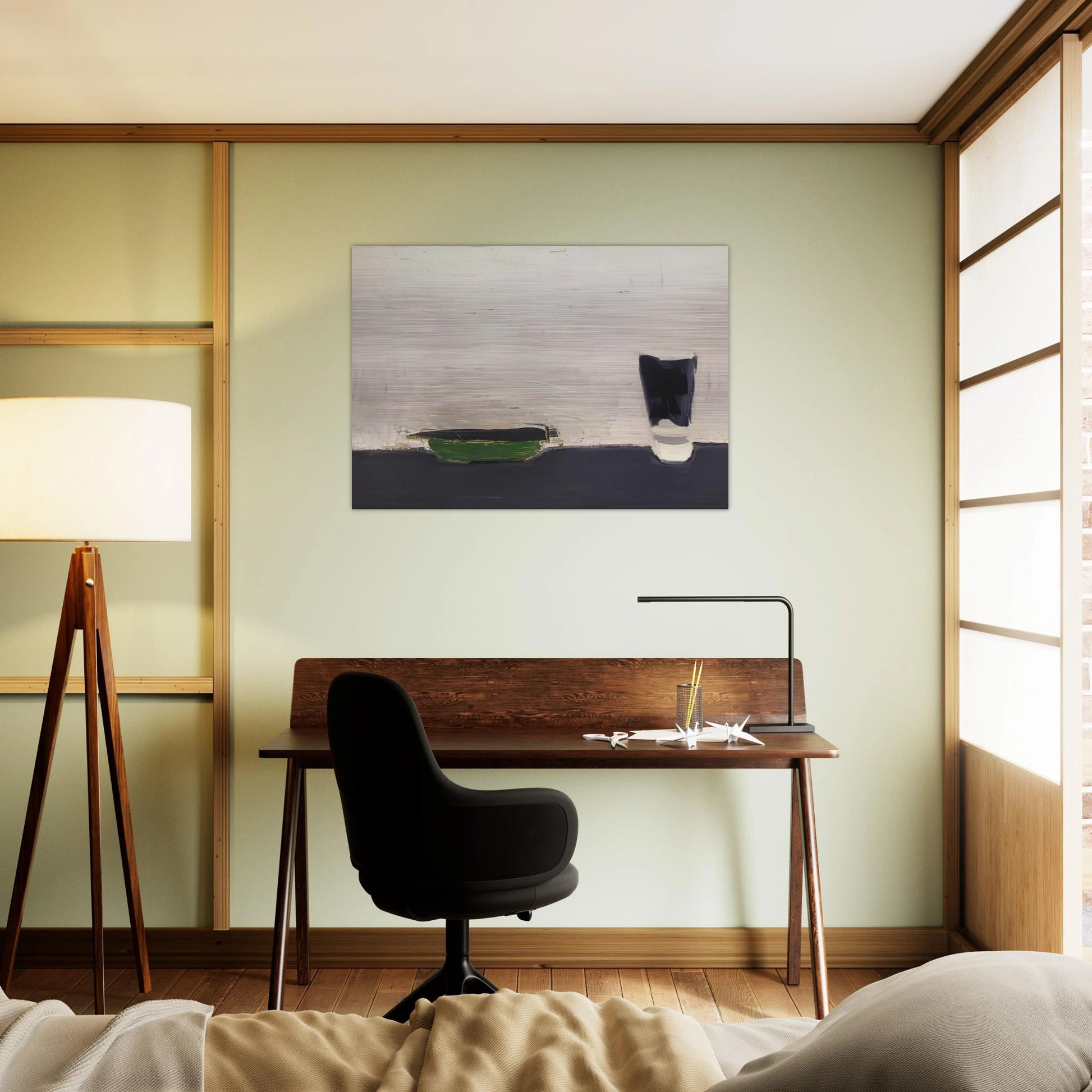Nature morte au verre - 1954 - Nicolas de Stael Brushed Aluminum Print - 70x100 cm / 28x40 inches | Nicolas de Stael Aluminum Print | Nicolas de Stael Prints
