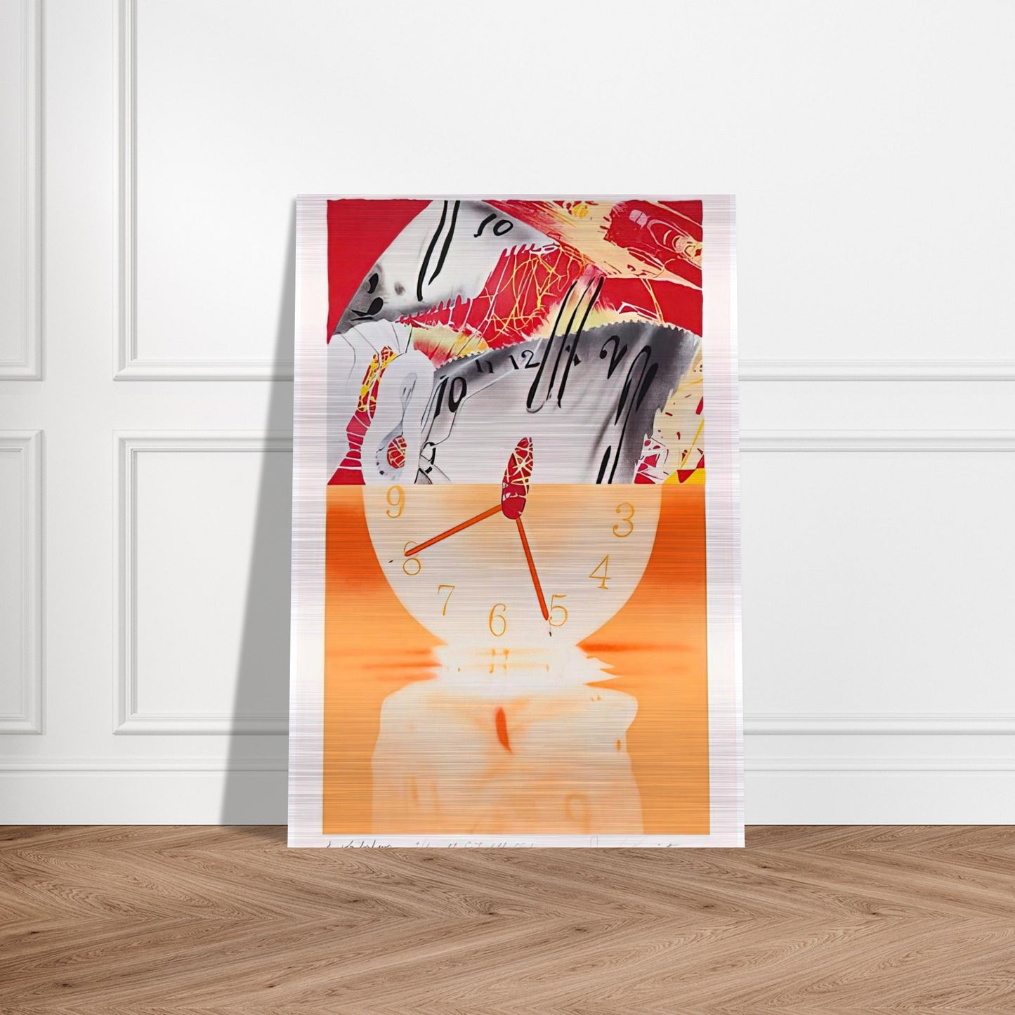 Hole in the Center of the Clock - James Rosenquist Brushed Aluminum Print - 70x100 cm / 28x40 inches | James Rosenquist Aluminum Print | James Rosenquist Prints