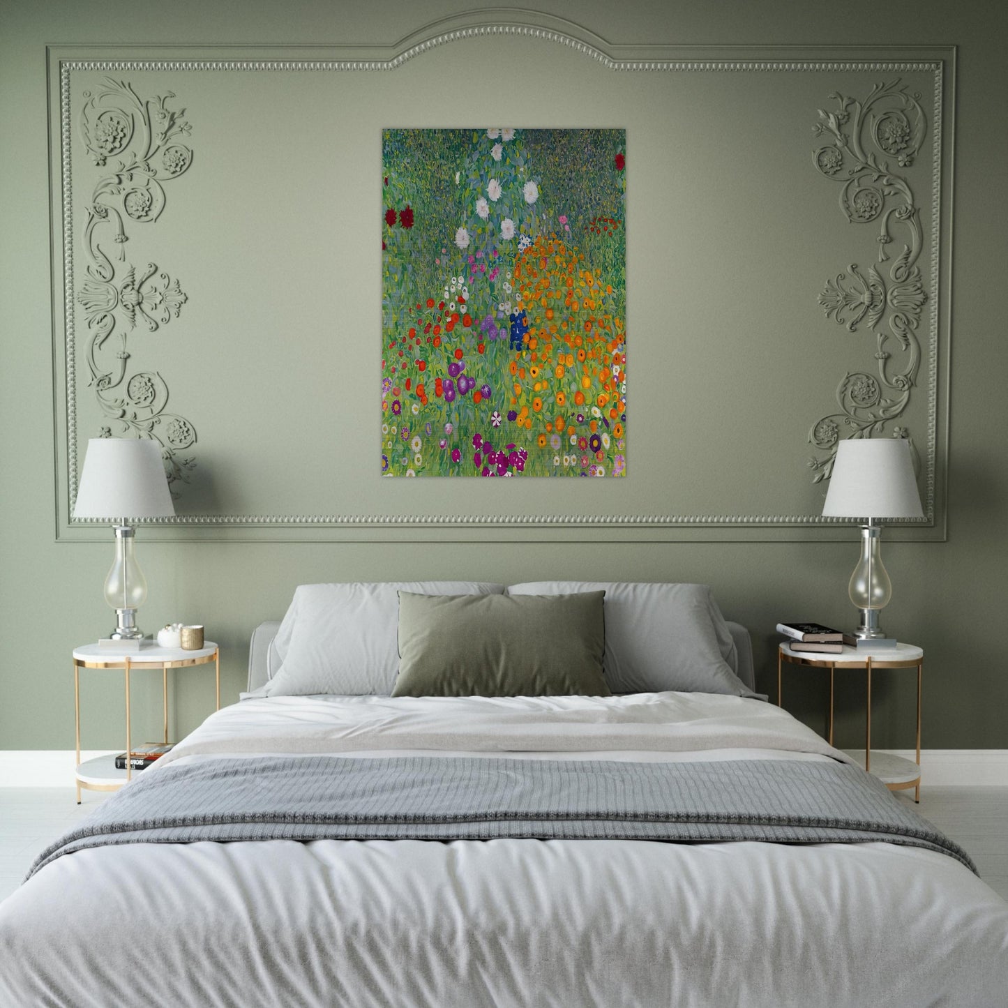 BLUMENGARTEN 1907 - Gustav Klimt Brushed Aluminum Print - 70x100 cm / 28x40 inches | Gustav Klimt Aluminum Print | Gustav Klimt Prints